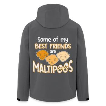 Maltipoo Some Of My Best Friend Are Maltipoos - Men’s Recycled Softshell Jacket by Stanley/Stella - black - Back - AI Model Male 185 light (185cm)
