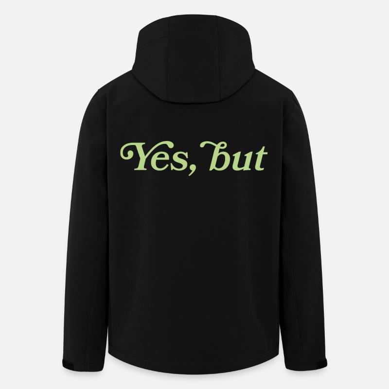 Yes, but – Minimalistisches Statement - Veste softshell homme en polyester recyclé Stanley/Stella - noir