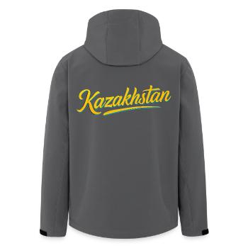 Kazakhstan aigle soleil drapeau lettrage cadeau - Veste softshell homme en polyester recyclé Stanley/Stella - noir - Dos - AI Model Male 185 light (185cm)