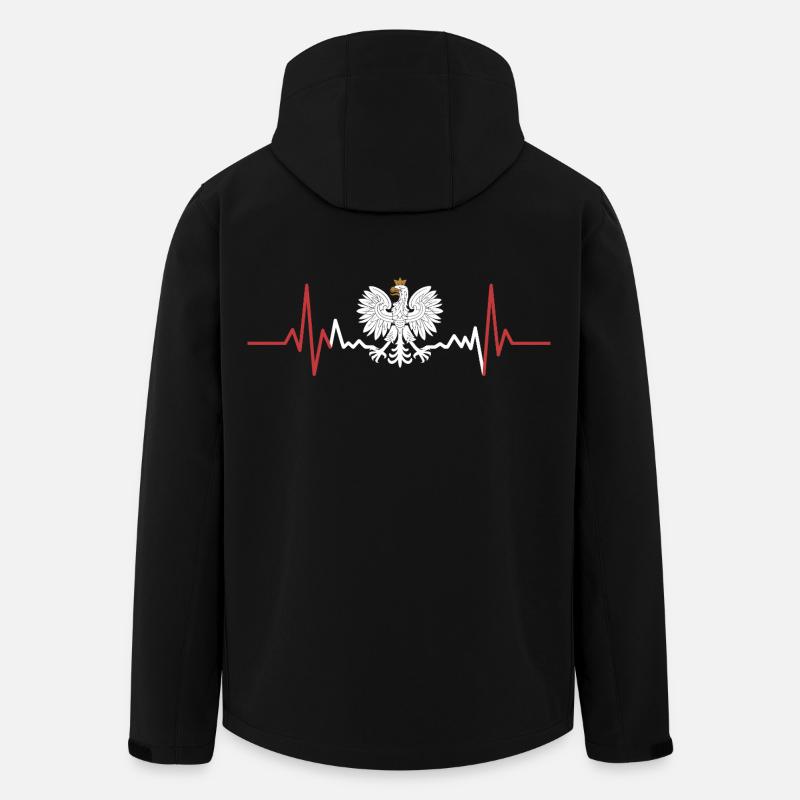 Crowned Eagle Heartbeat - Men’s Recycled Softshell Jacket by Stanley/Stella - black