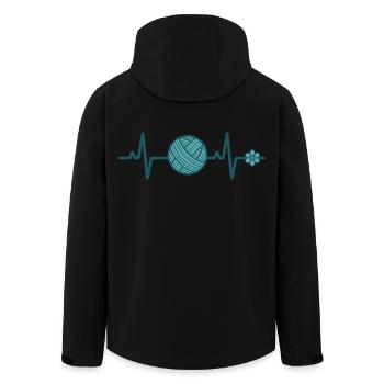 Lustige Häkelliebhaber Häkelgarnliebhaber lieben - Recycelte Männer Softshell-Jacke von Stanley/Stella - Schwarz - Hinten - AI Model Male 185 light (185cm)