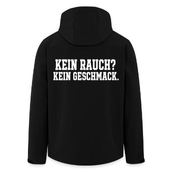 Kein Rauch Kein Geschmack Spruch Grill Motiv - Recycelte Männer Softshell-Jacke von Stanley/Stella - Schwarz - Hinten - AI Model Male 185 light (185cm)