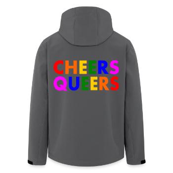 Cheers queers - Men’s Recycled Softshell Jacket by Stanley/Stella - black - Back - AI Model Male 185 light (185cm)
