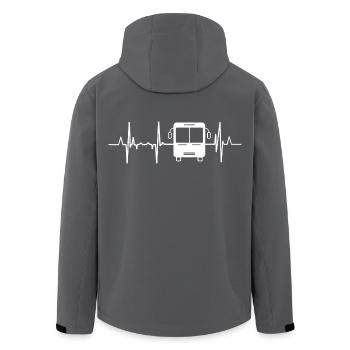 Battement de cœur du bus - Veste softshell homme en polyester recyclé Stanley/Stella - charbon - Dos - AI Model Male 185 light (185cm)
