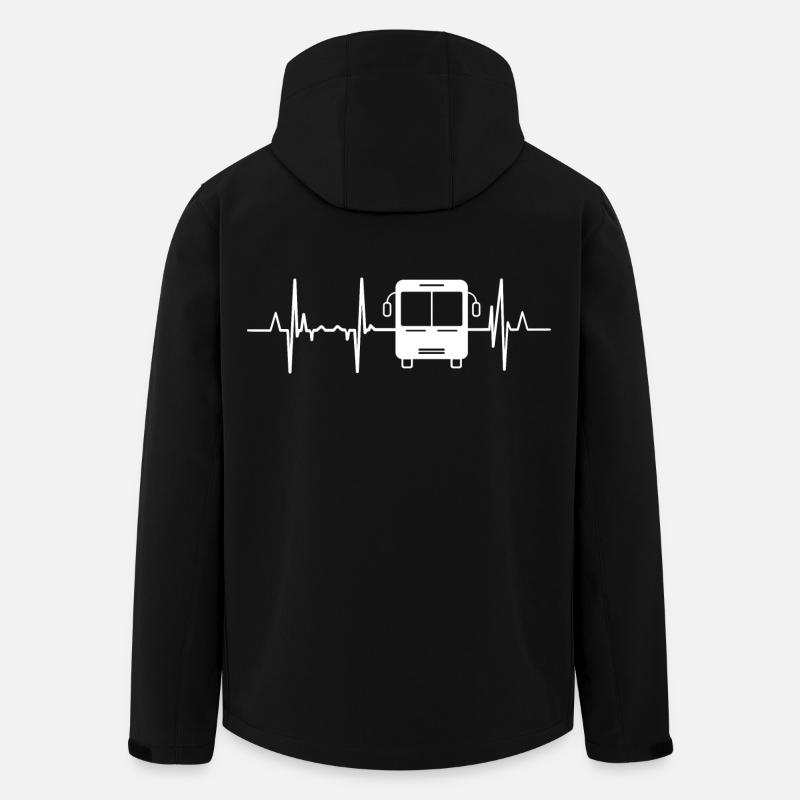 Battement de cœur du bus - Veste softshell homme en polyester recyclé Stanley/Stella - noir