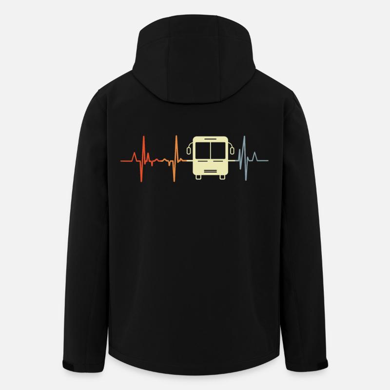 Fréquence cardiaque du bus - Veste softshell homme en polyester recyclé Stanley/Stella - noir