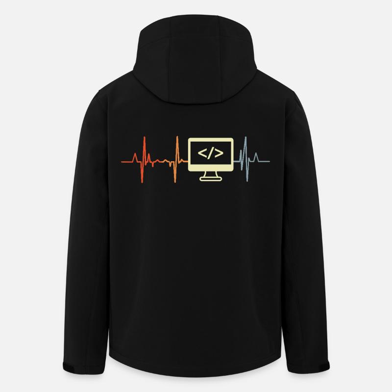 J’adore programmer - Veste softshell homme en polyester recyclé Stanley/Stella - noir