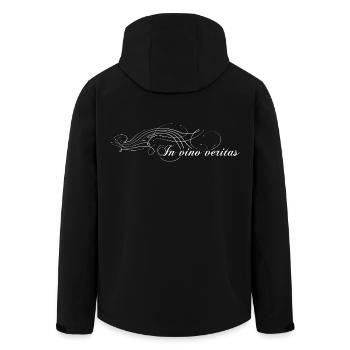 In vino veritas - Dans le vin se trouve la vérité - Veste softshell homme en polyester recyclé Stanley/Stella - noir - Dos - AI Model Male 185 light (185cm)