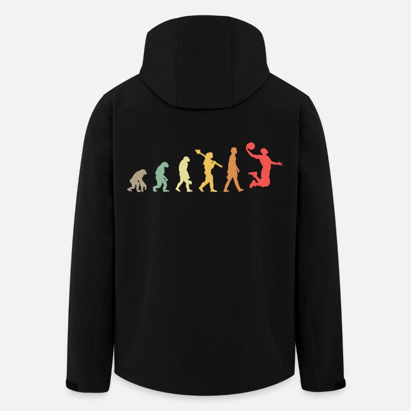 Evolution Basketball Basketball Player Development Retr - Men’s Recycled Softshell Jacket by Stanley/Stella - black