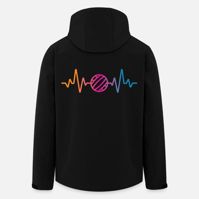 Volleyball Herzschlag - Recycelte Männer Softshell-Jacke von Stanley/Stella - Schwarz