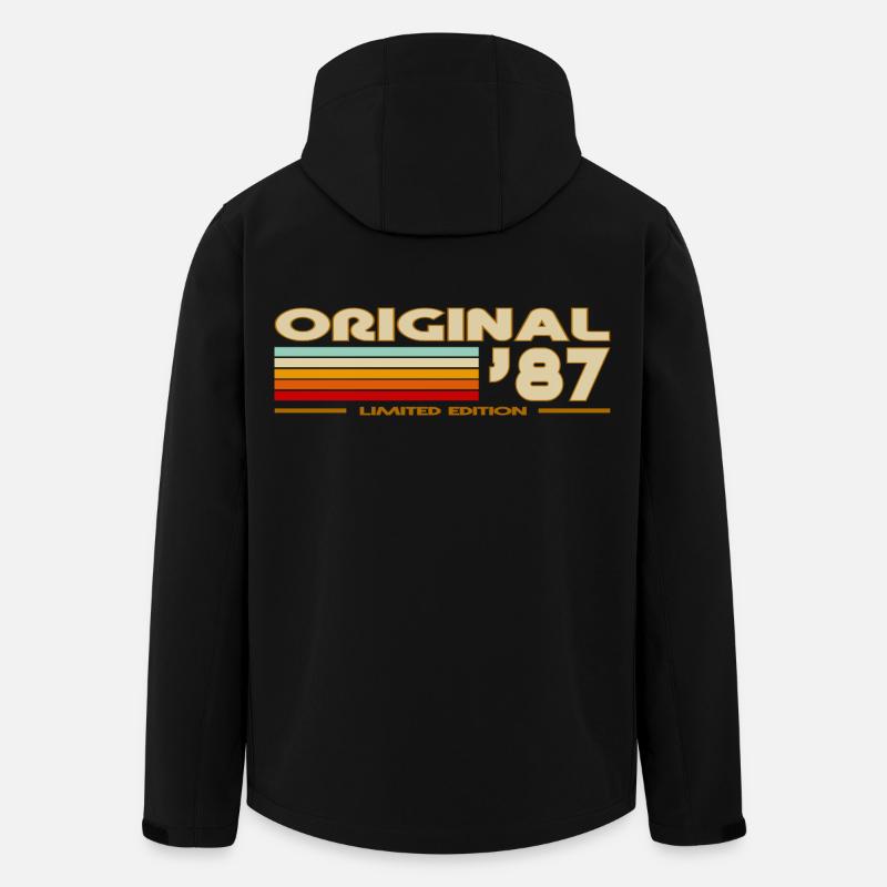 1987 - Recycelte Männer Softshell-Jacke von Stanley/Stella - Schwarz