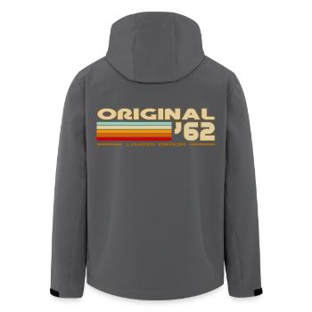 1962 - Men’s Recycled Softshell Jacket by Stanley/Stella - black - Back - AI Model Male 185 light (185cm)