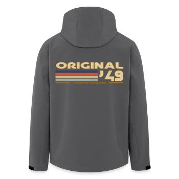 1949 - Men’s Recycled Softshell Jacket by Stanley/Stella - black - Back - AI Model Male 185 light (185cm)