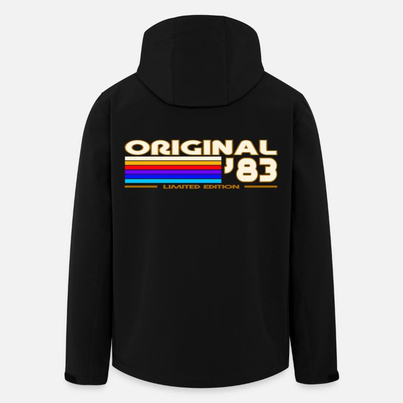 Originales 83 Rainbow Retro-Logo - Recycelte Männer Softshell-Jacke von Stanley/Stella - Schwarz