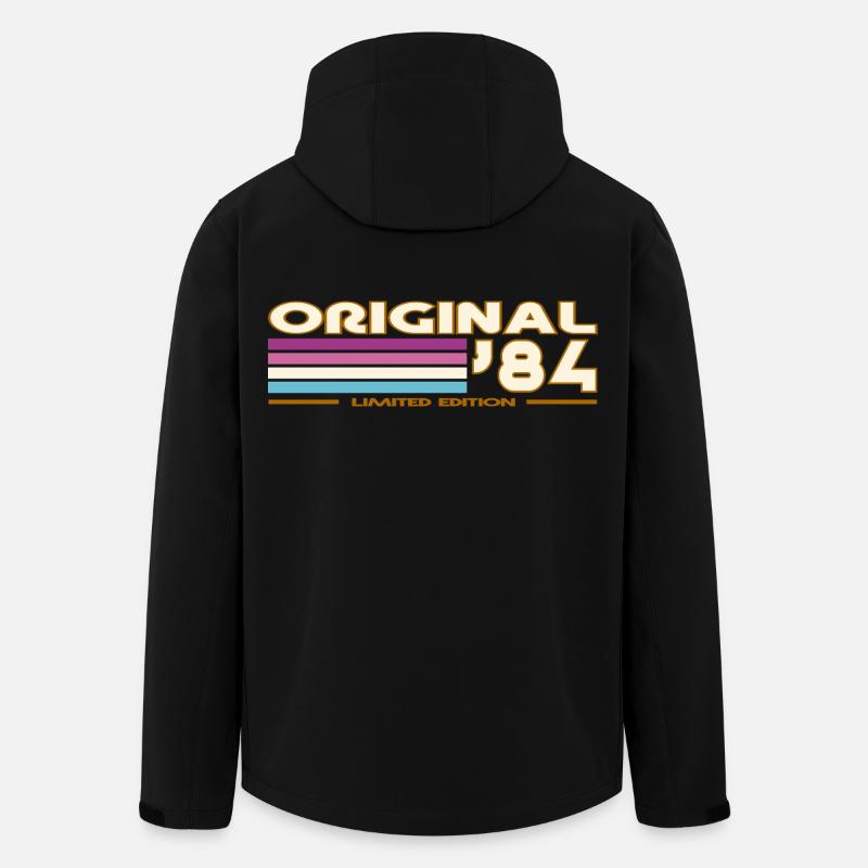 Original 84 Rayures Pastel - Veste softshell homme en polyester recyclé Stanley/Stella - noir