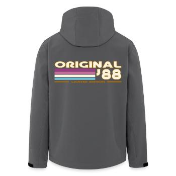 1988 - Recycelte Männer Softshell-Jacke von Stanley/Stella - Schwarz - Hinten - AI Model Male 185 light (185cm)