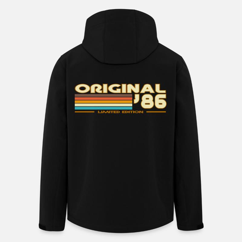 Original 86 Retro Rainbow - Men’s Recycled Softshell Jacket by Stanley/Stella - black