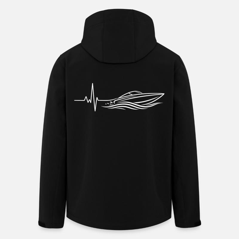 Boat ECG - Men’s Recycled Softshell Jacket by Stanley/Stella - black