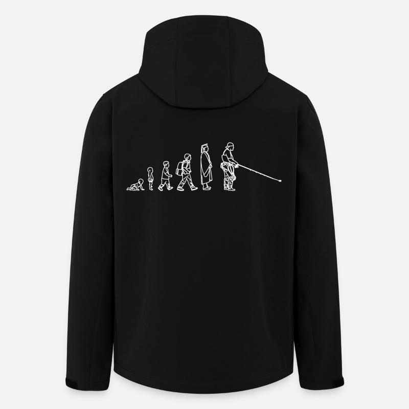 Angeln Evolution - Recycelte Männer Softshell-Jacke von Stanley/Stella - Schwarz