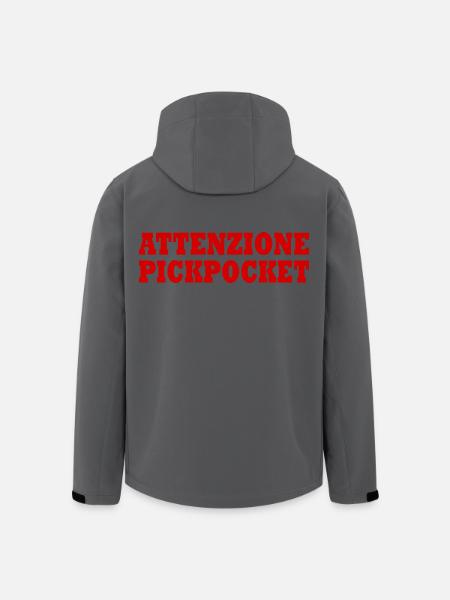 attenzione pickpocket - Men’s Recycled Softshell Jacket by Stanley/Stella - black