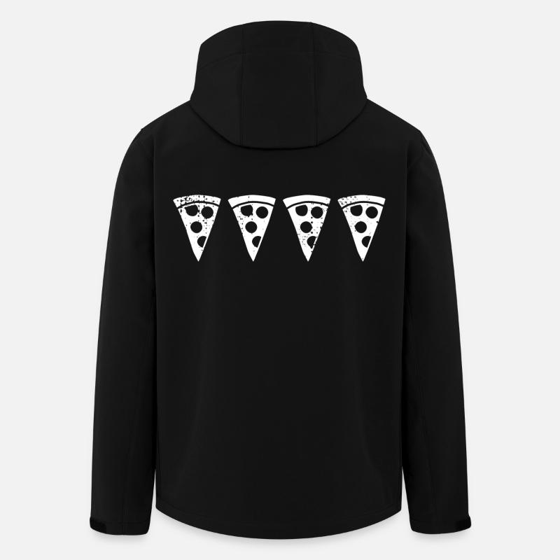 Tranche de pizza rétro - Veste softshell homme en polyester recyclé Stanley/Stella - noir