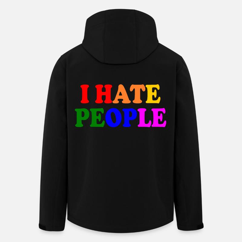 I hate people - Recycelte Männer Softshell-Jacke von Stanley/Stella - Schwarz