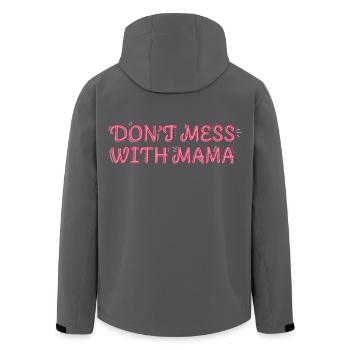 Self-confident mom – Don't Mess with Mama - Men’s Recycled Softshell Jacket by Stanley/Stella - black - Back - AI Model Male 185 light (185cm)