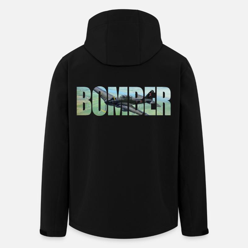 Bomber IL-2 - Recycelte Männer Softshell-Jacke von Stanley/Stella - Schwarz