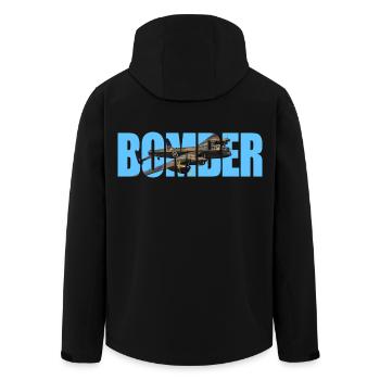 Bomber Avro Lancaster - Recycelte Männer Softshell-Jacke von Stanley/Stella - Schwarz - Hinten - AI Model Male 185 light (185cm)