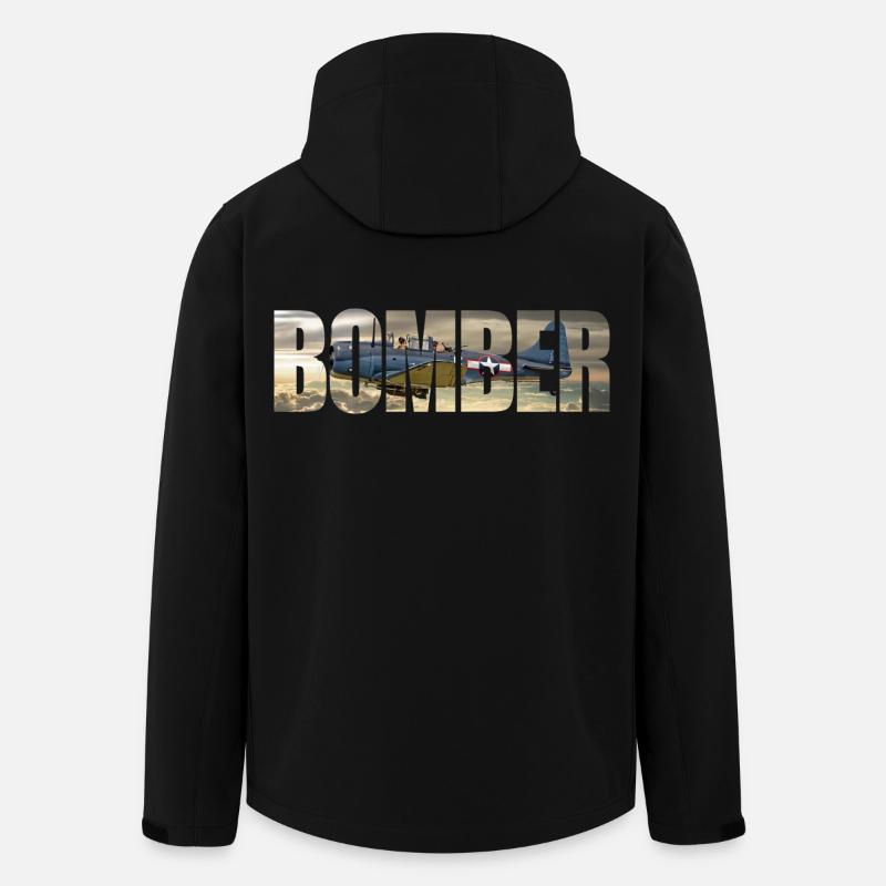 Bomber SBD Dauntless - Recycelte Männer Softshell-Jacke von Stanley/Stella - Schwarz
