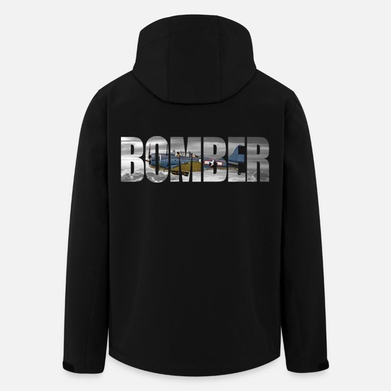 Bomber SBD Dauntless - Recycelte Männer Softshell-Jacke von Stanley/Stella - Schwarz