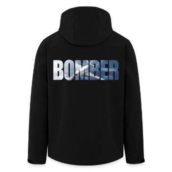 Bomber Tu-160 - Recycelte Männer Softshell-Jacke von Stanley/Stella - Schwarz - Hinten - AI Model Male 185 light (185cm)