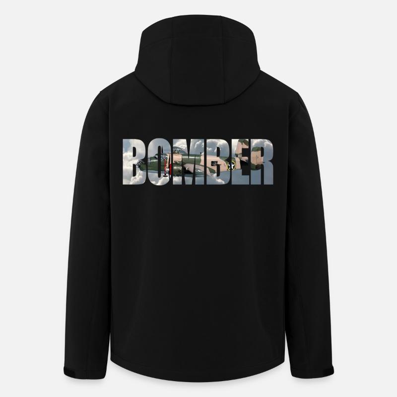 Bomber B-25 Mitchell - Men’s Recycled Softshell Jacket by Stanley/Stella - black