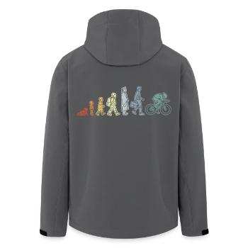 Radfahrer Evolution - Recycelte Männer Softshell-Jacke von Stanley/Stella - Schwarz - Hinten - AI Model Male 185 light (185cm)