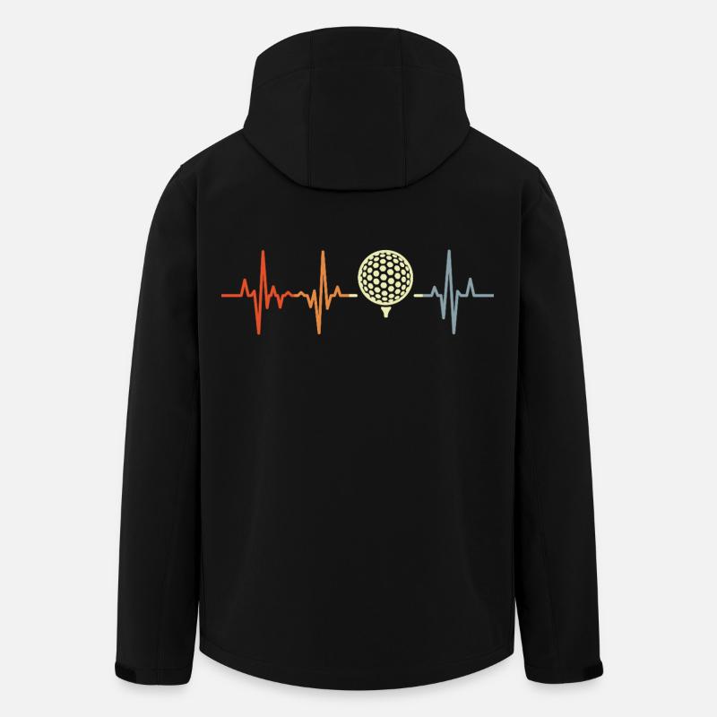 Herzschlag Golf Ball - Recycelte Männer Softshell-Jacke von Stanley/Stella - Schwarz