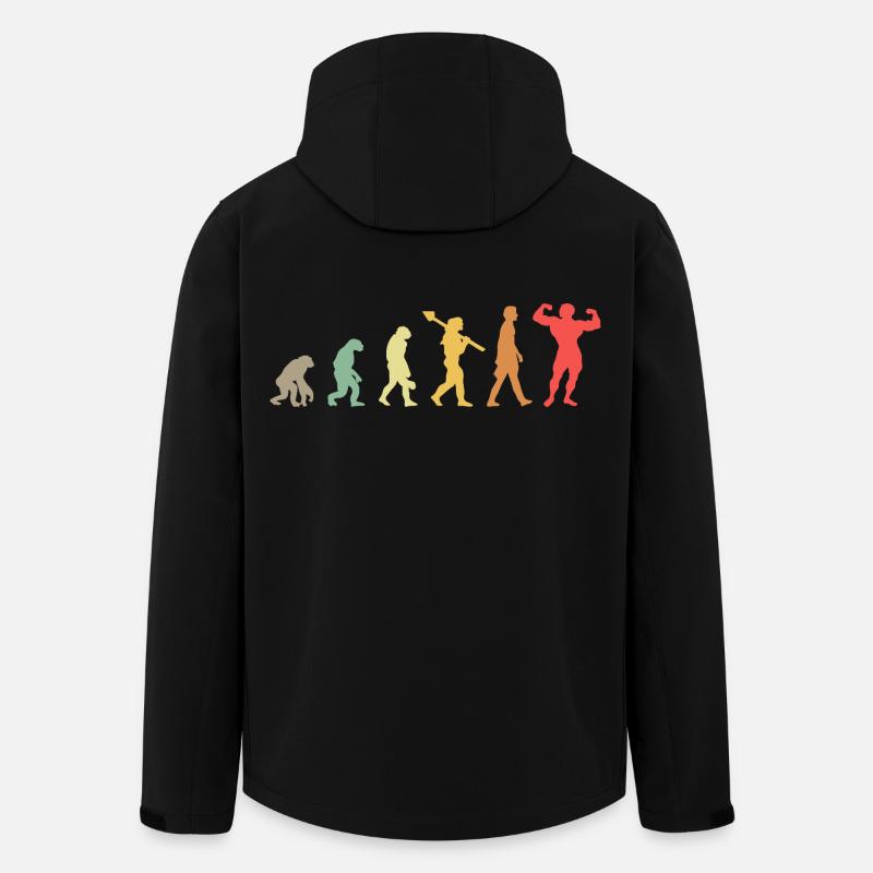 Evolution Bodybuilding - Recycelte Männer Softshell-Jacke von Stanley/Stella - Schwarz