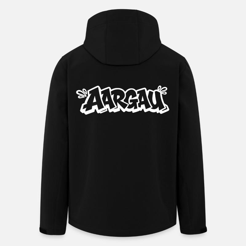 AARGAU Graffiti - Recycelte Männer Softshell-Jacke von Stanley/Stella - Schwarz