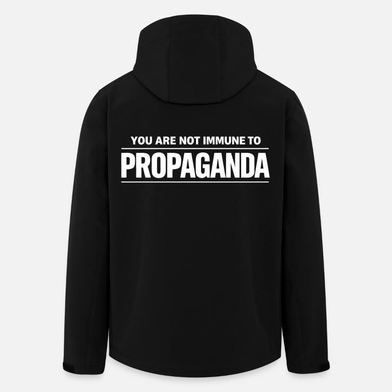 Propagandacitat - Softshelljacka herr i återvunnen polyester Stanley/Stella - svart