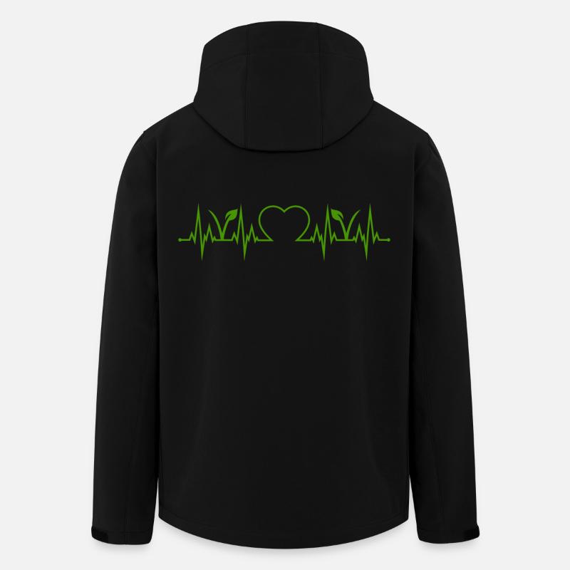 Vegan Vegetarisch Herzschlag  - Recycelte Männer Softshell-Jacke von Stanley/Stella - Schwarz