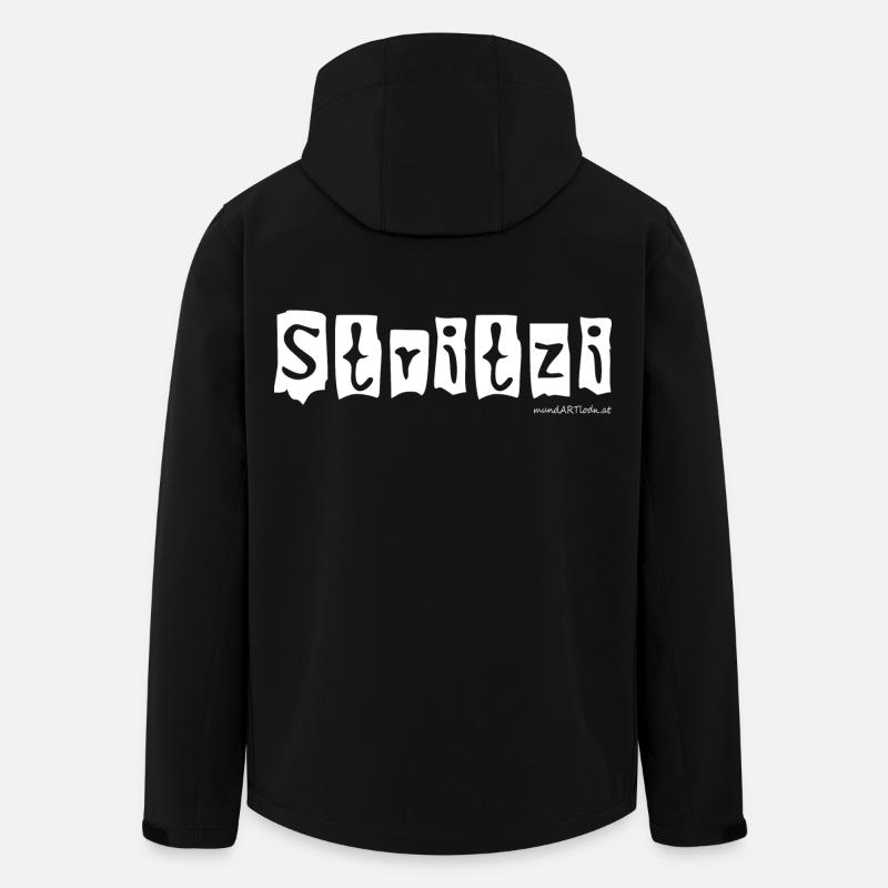 Stritzi - Strolch, effronté, dialecte autrichien - Veste softshell homme en polyester recyclé Stanley/Stella - noir