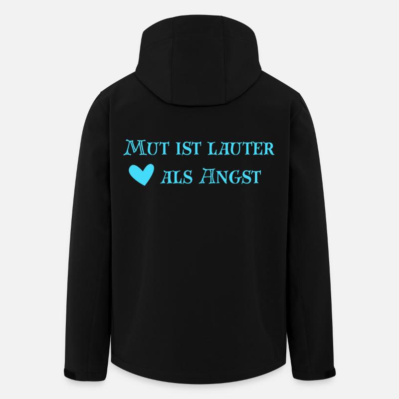 Mut ist lauter als Angst - Recycelte Männer Softshell-Jacke von Stanley/Stella - Schwarz