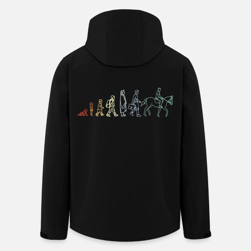 Évolution équestre - Veste softshell homme en polyester recyclé Stanley/Stella - noir