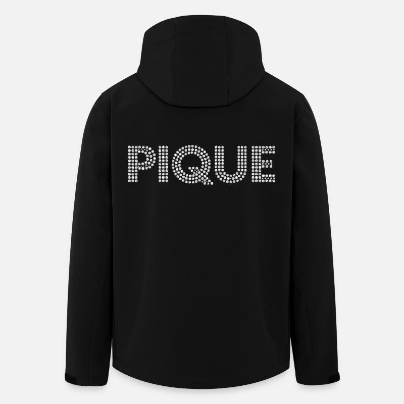 Dot-Piqué lettering - Men’s Recycled Softshell Jacket by Stanley/Stella - black