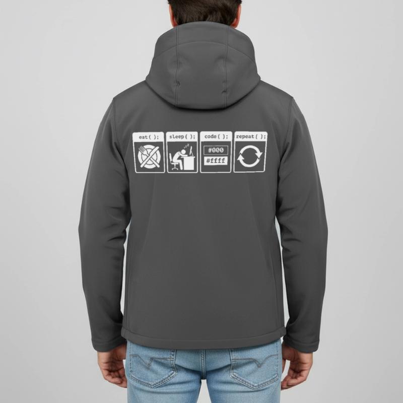 Eat Sleep Code Repeat – Coder Workflow Design Recycelte Männer Softshell-Jacke von Stanley/Stella