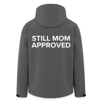 Still Mom Approved - Men’s Recycled Softshell Jacket by Stanley/Stella - black - Back - AI Model Male 185 light (185cm)