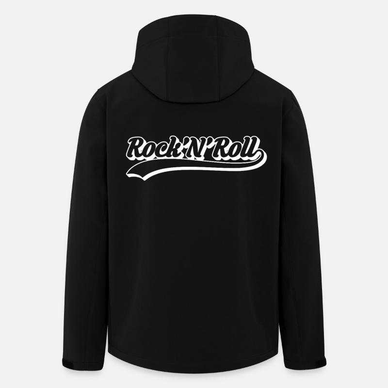 Rock 'N' Roll Retro Script - Men’s Recycled Softshell Jacket by Stanley/Stella - black