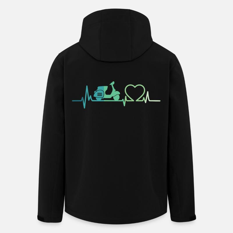 Heartbeat Roller Motor Roller - Recycelte Männer Softshell-Jacke von Stanley/Stella - Schwarz
