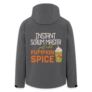Instant Scrum Master add Pumpkin Spice - Recycelte Männer Softshell-Jacke von Stanley/Stella - Schwarz - Hinten - AI Model Male 185 light (185cm)