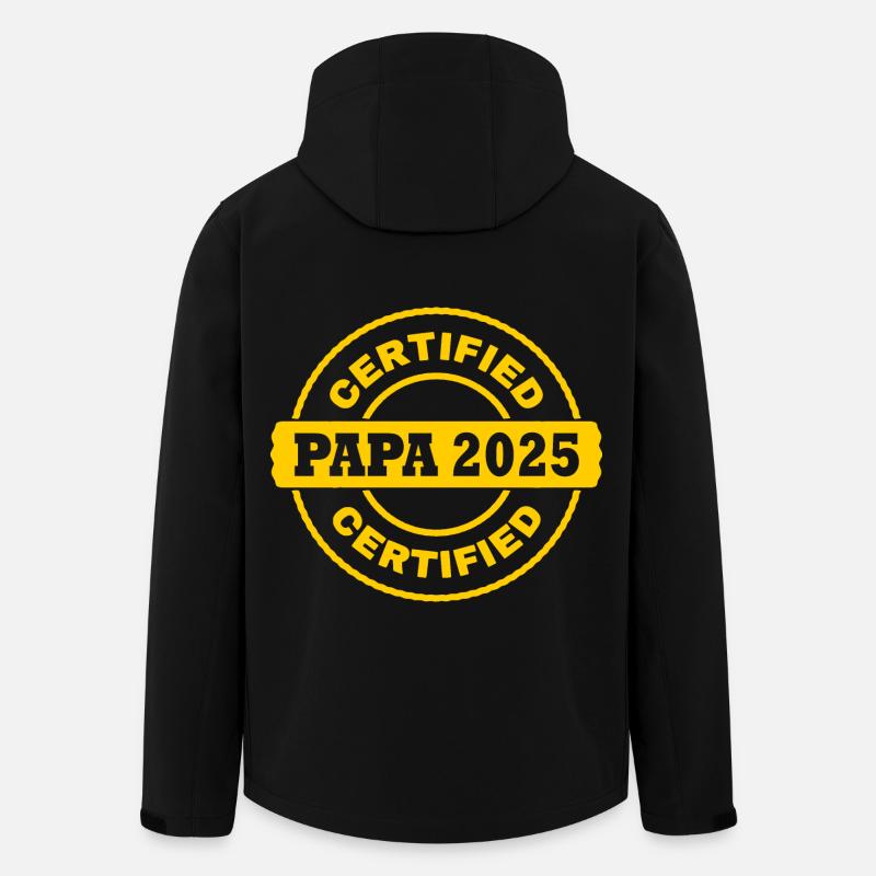 Papa 2025 - Recycelte Männer Softshell-Jacke von Stanley/Stella - Schwarz
