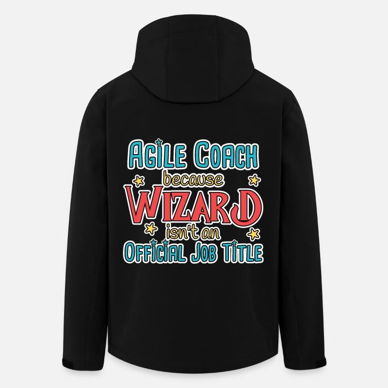 Agile Coach Wizard - Recycelte Männer Softshell-Jacke von Stanley/Stella - Schwarz